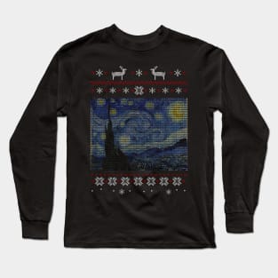 starry night ugly christmas Long Sleeve T-Shirt